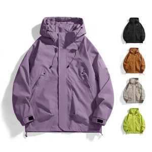 Men's Outdoor Waterproof Jacket Spring Autumn Fashion New Style Windbreaker Coat Regular Length Casual Male Upperwear