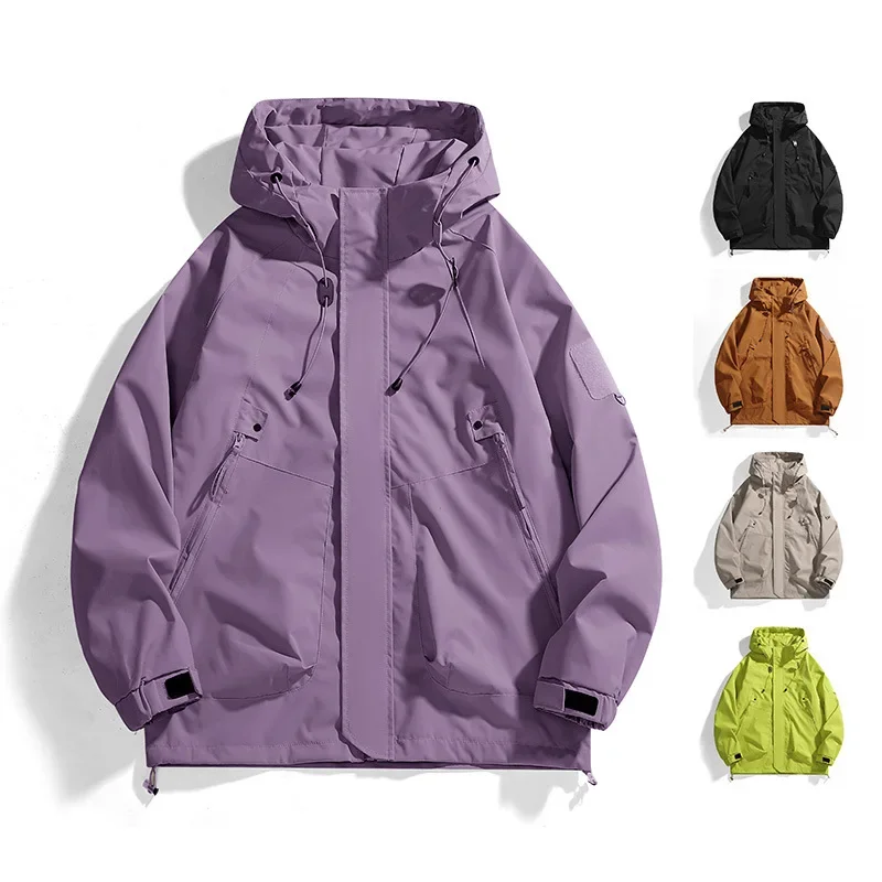Men's Outdoor Waterproof Jacket Spring Autumn Fashion New Style Windbreaker Coat Regular Length Casual Male Upperwear