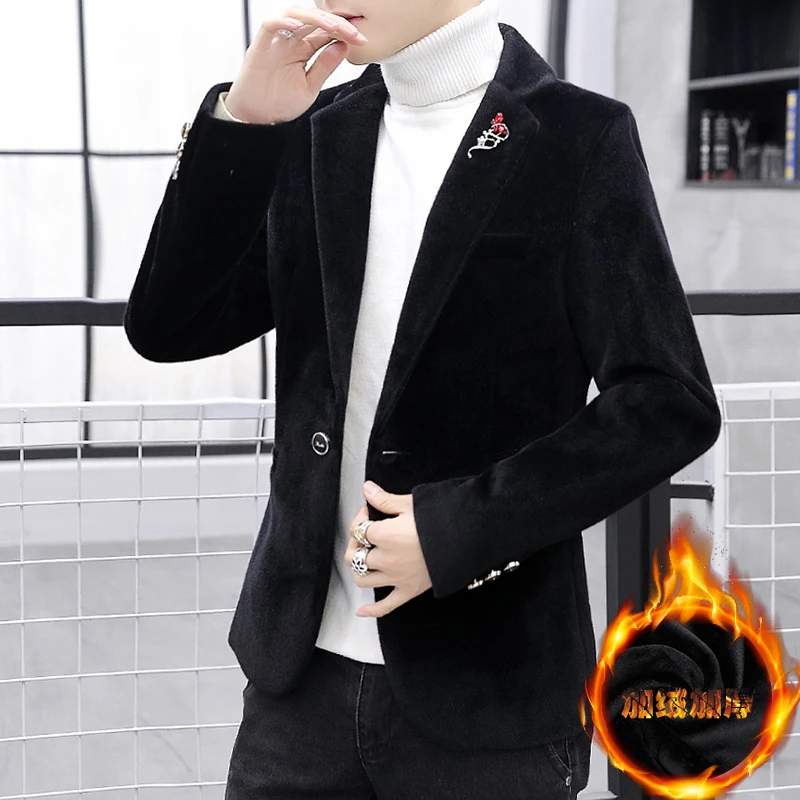 Blazer Men's Business Gentleman Wedding Fashion, Versatile, Trendy, Comfortable To Wear, Best Man, Slimming, Casual, Warm Blazer - Image 3