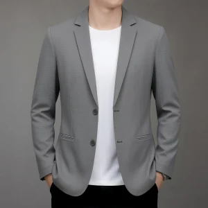 2026 Spring Summer Men's Thin Sun Protection Blazer Lightweight Breathable Casual Outerwear Coat