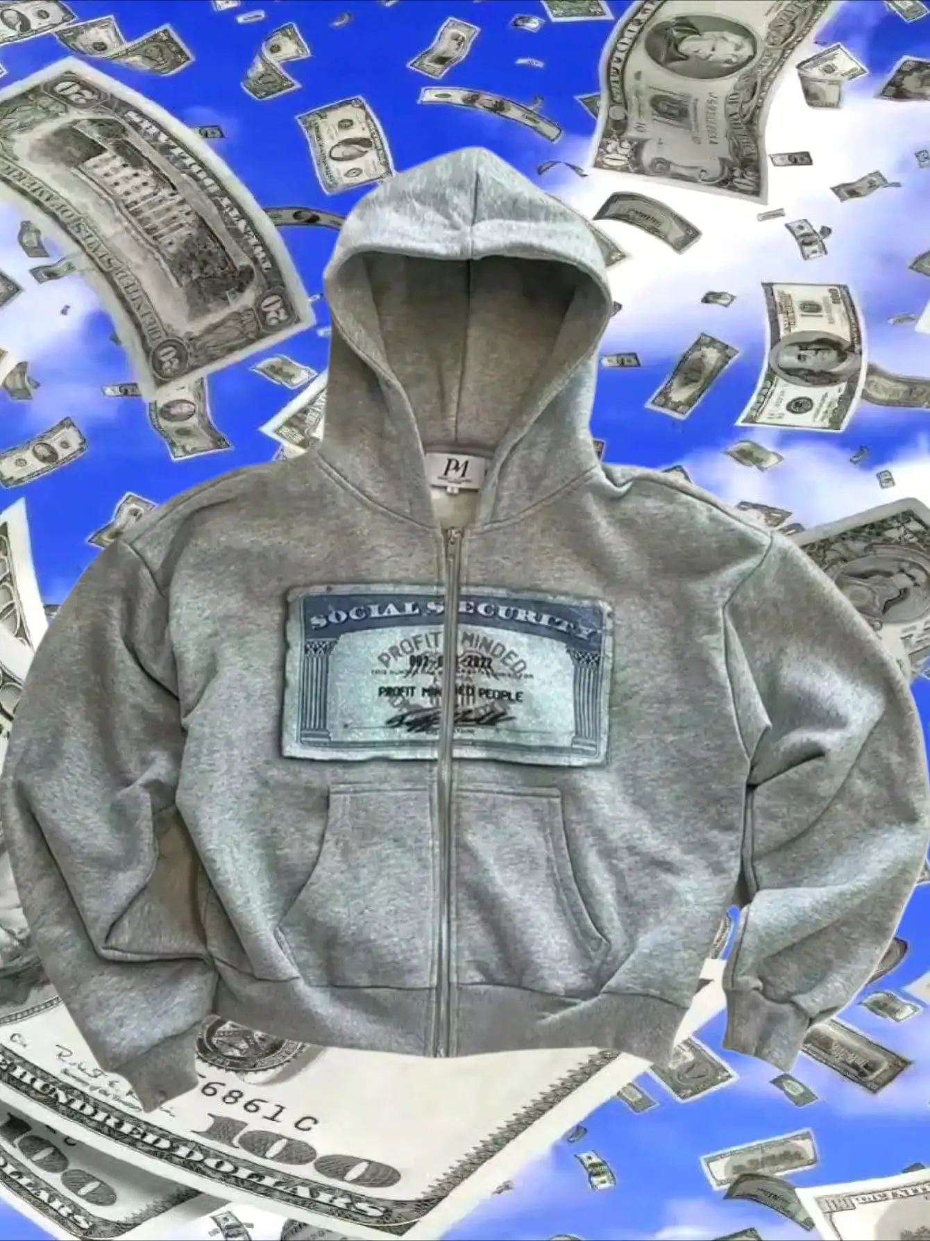 Vintage Grey Fall Jackets for Men Street Hip-hop Style Zip Up Hoodie Y2K Cute Hoodie Jacket Couple Outfit - Image 5